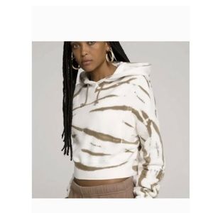 Good American Putty Tie Dye Cropped Hoodie, Size 4 (XL)